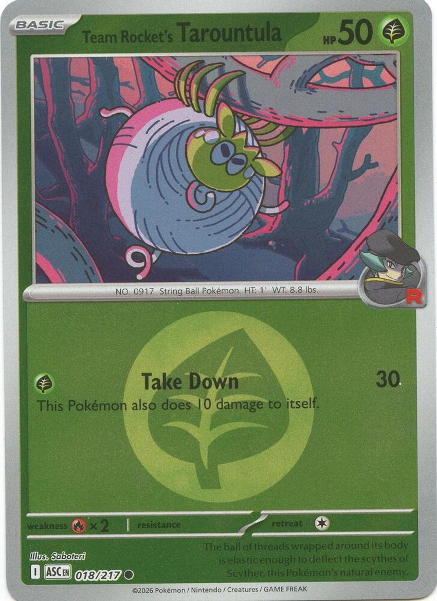 Team Rocket's Tarountula (Energy Symbol Pattern)