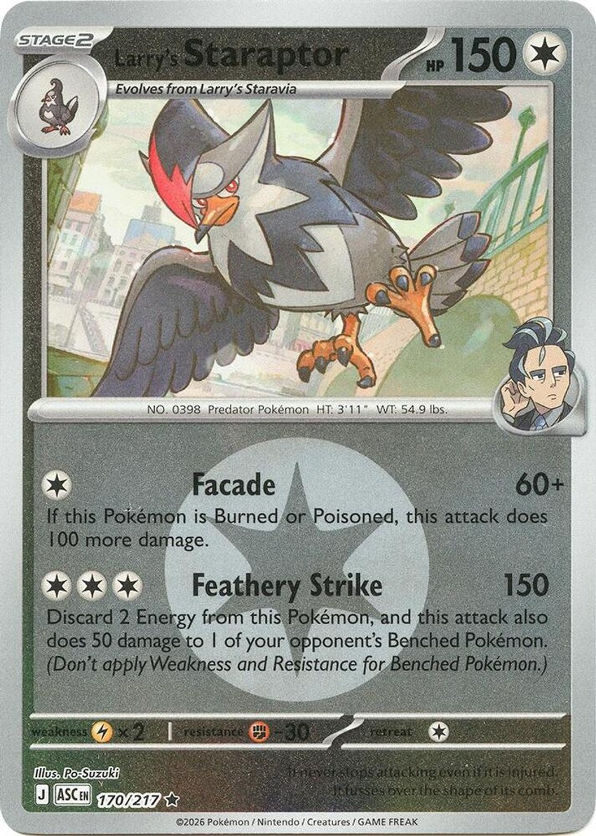 Larry's Staraptor - 170/217 (Energy Symbol Pattern)