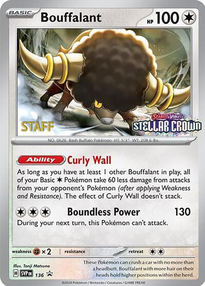 Bouffalant - 136 (Prerelease) [Staff]