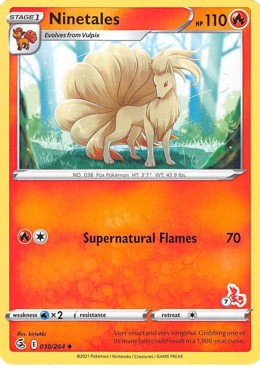 Ninetales - 030/264 (#7 Cinderace Stamped)