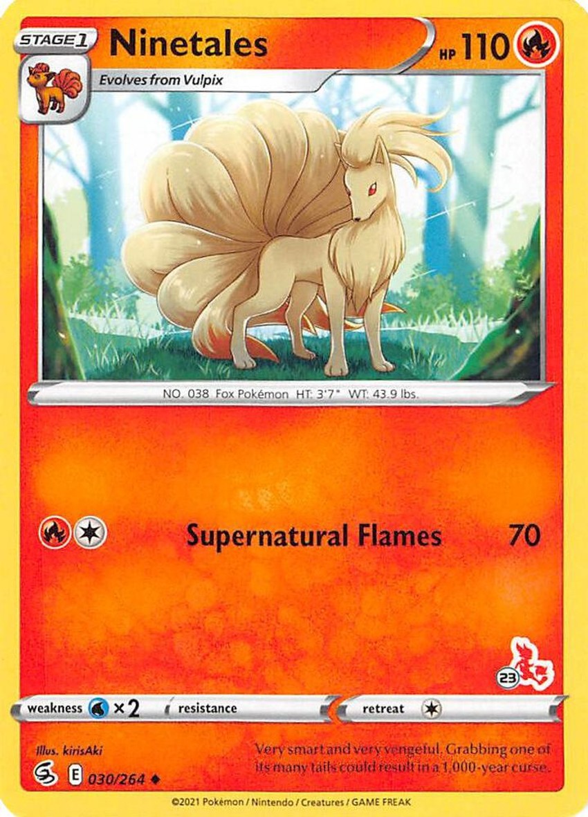 Ninetales - 030/264 (#23 Cinderace Stamped)