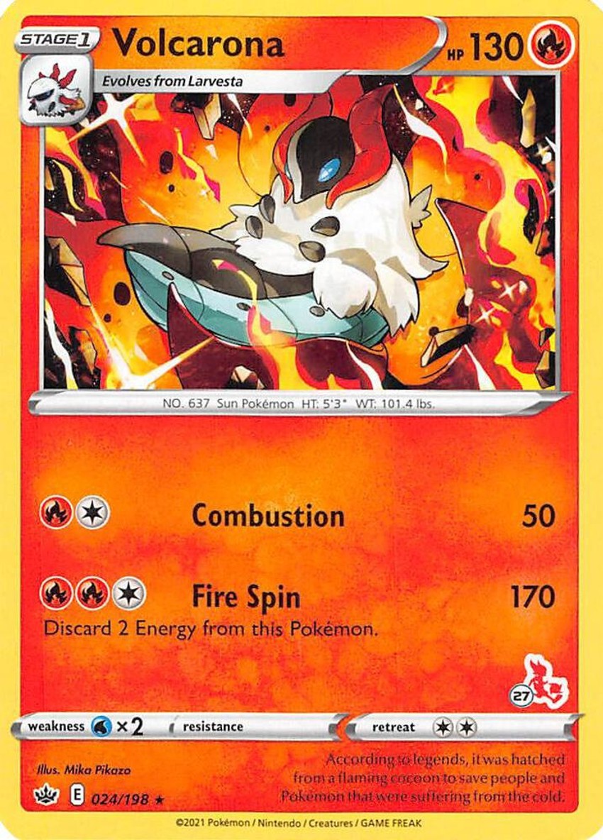 Volcarona - 024/198 (#27 Cinderace Stamped)