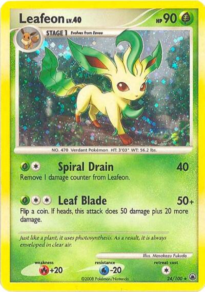 Leafeon - 24/100 (DP Majestic Dawn)