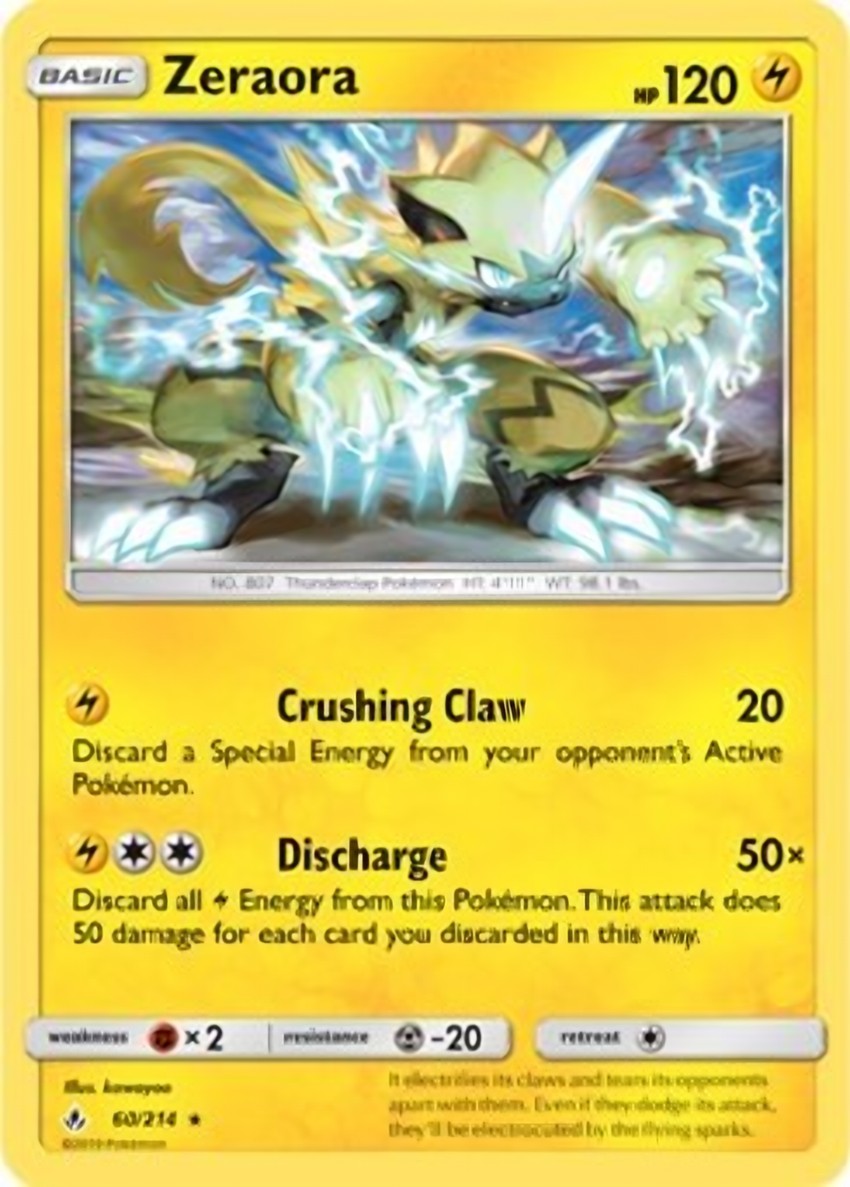Zeraora - 60/214 (SM Unbroken Bonds) (Cracked Ice )