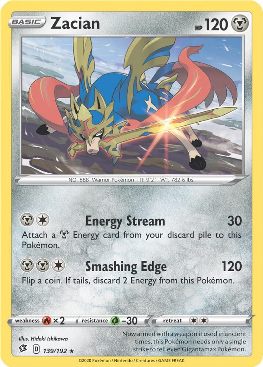 Zacian - 139/192 (Cracked Ice )