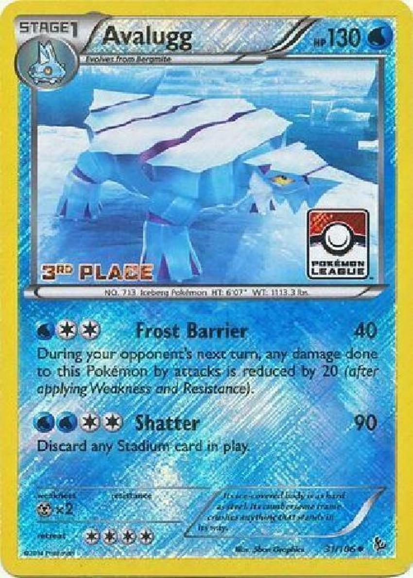 Avalugg - 31/106 (Pokemon League) [3rd Place]