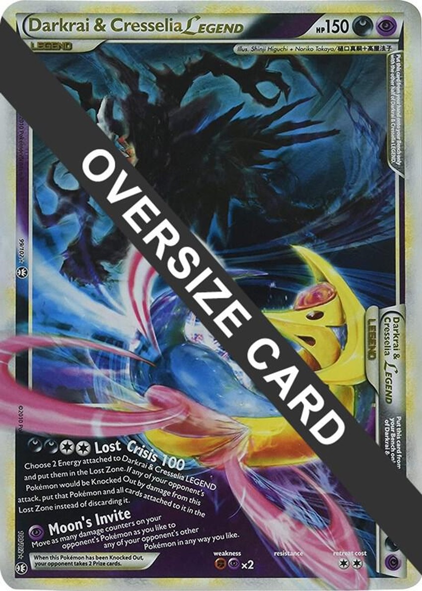 Darkrai & Cresselia Legend - 99/102 & 100/102 (Single Oversized Promo)