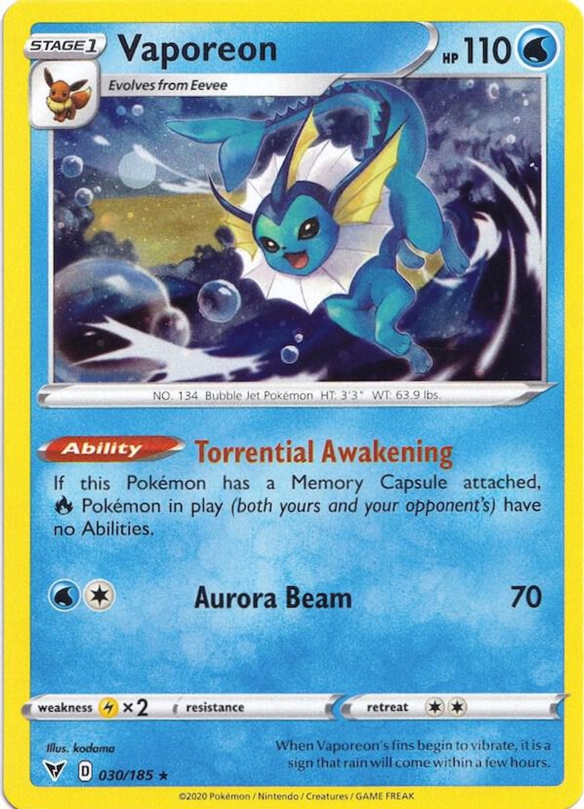Vaporeon - 030/185 (Cosmos )