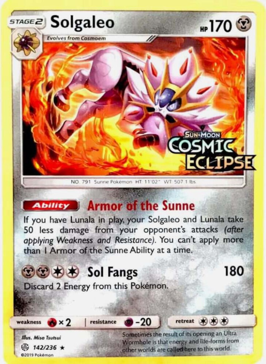 Solgaleo - 142/236 (Cosmic Eclipse Stamped)