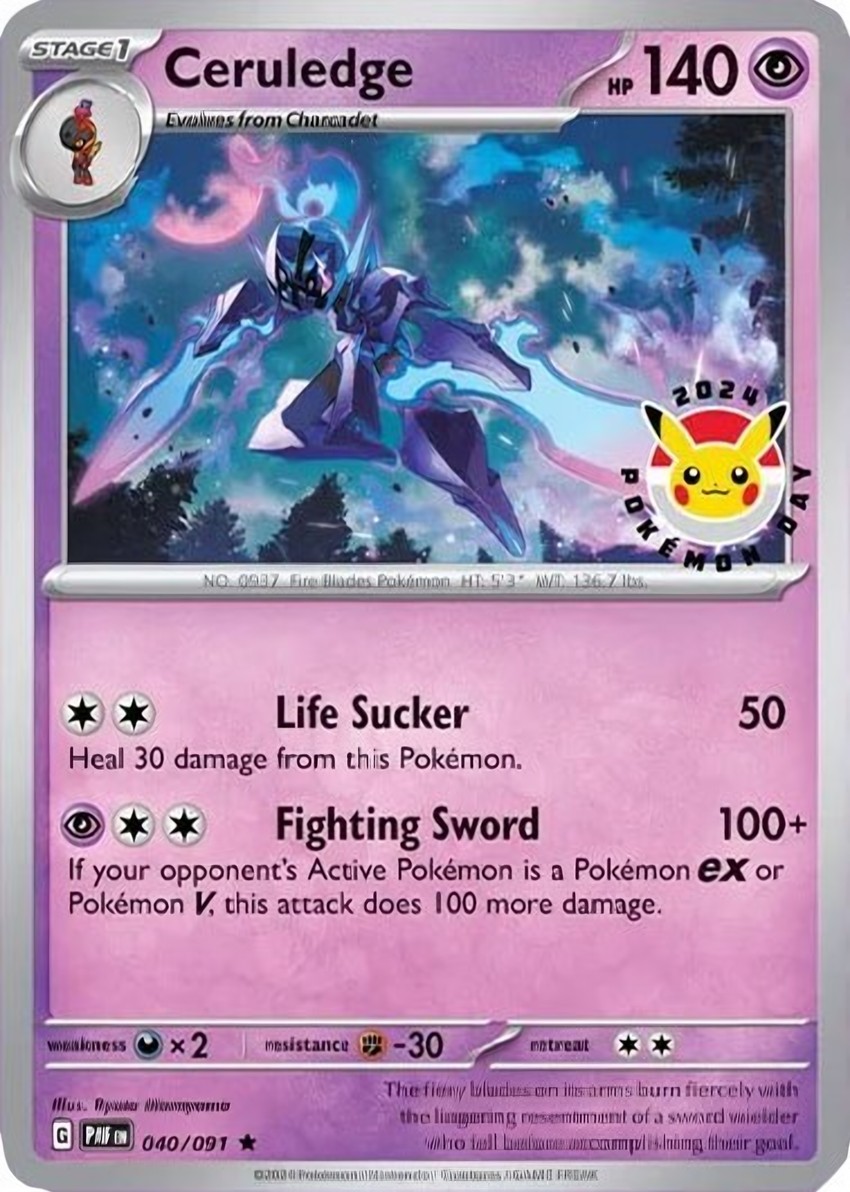 Ceruledge - 040/091 (Pokemon Day 2024) (Cosmos )