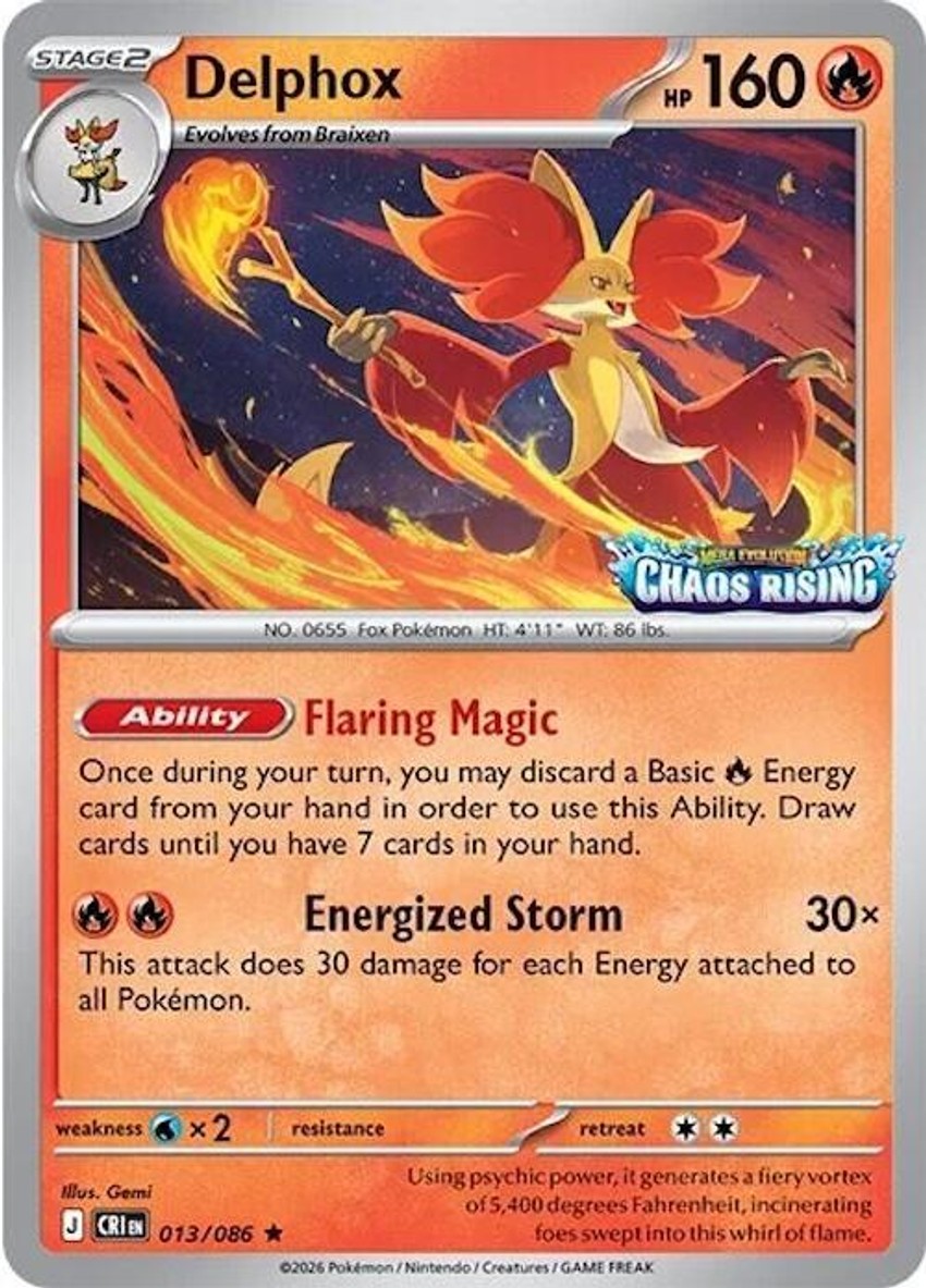 Delphox - 013/086 (Chaos Rising Stamped)